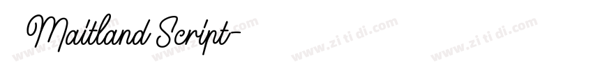 免费Maitland Script字体转换